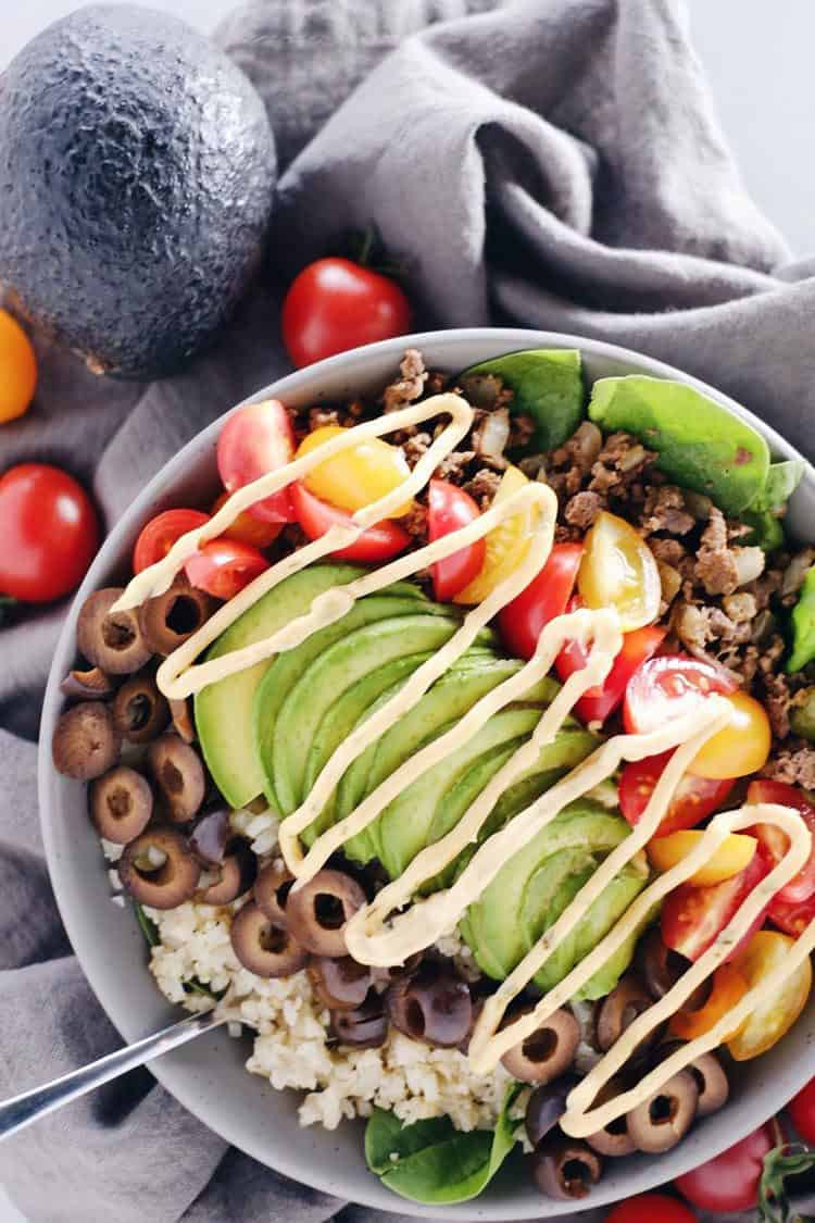 Ground Beef Recipes Healthy Paleo
 Ground Beef Taco Bowl Recipe Paleo Whole30 GF