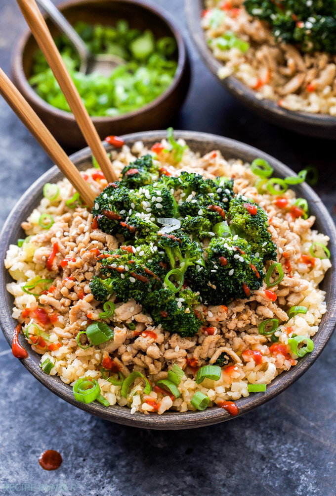 Ground Turkey And Rice Recipes
 Asian Ground Turkey and Broccoli Cauliflower Rice Bowls