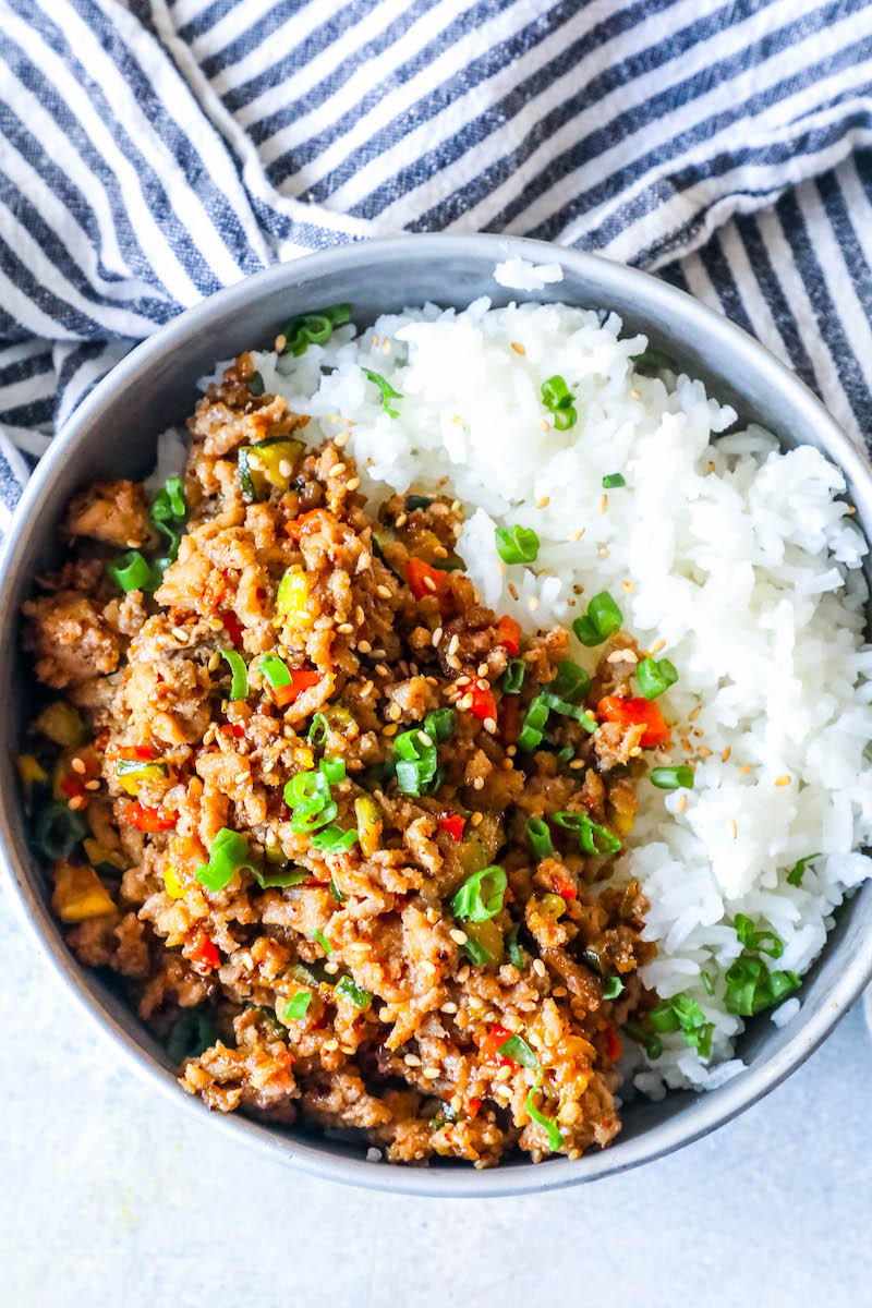 Ground Turkey And Rice Recipes
 Easy Mongolian Turkey and Rice Bowls Recipe Sweet Cs Designs