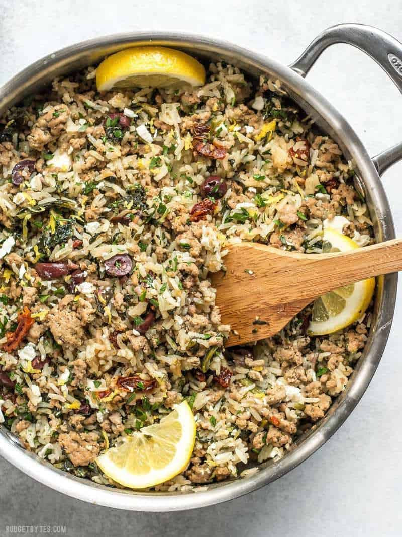 Ground Turkey And Rice Recipes
 Greek Turkey and Rice Skillet Bud Bytes