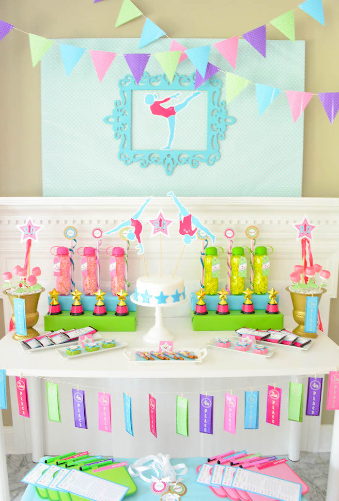 Gymnastics Birthday Party
 Kara s Party Ideas Gymnastics Birthday Party