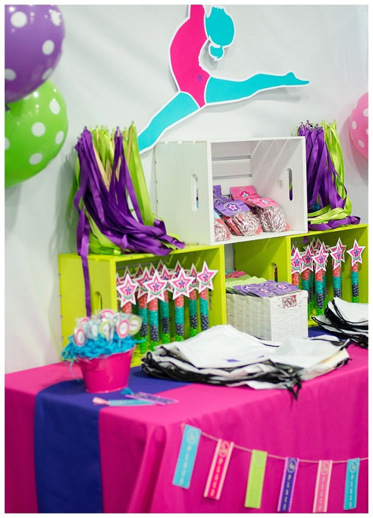 Gymnastics Birthday Party
 A Bright & Colorful Gymnastics Birthday Party