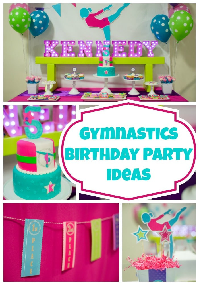 Gymnastics Birthday Party
 Bright and Colorful Gymnastics Birthday Party Pretty My
