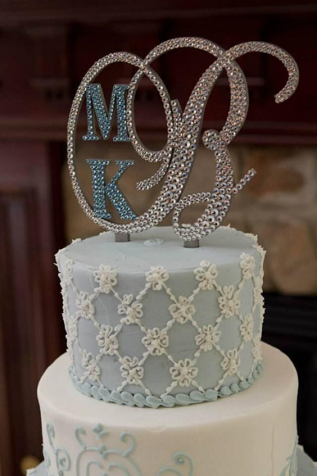 H.e.b. Wedding Cakes
 Monogram Wedding Cake Topper Crystal Initial Any Letter A