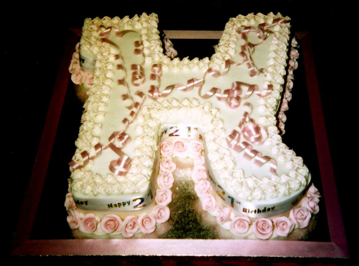 H.e.b. Wedding Cakes
 Alphabet Letter H Birthday Cake