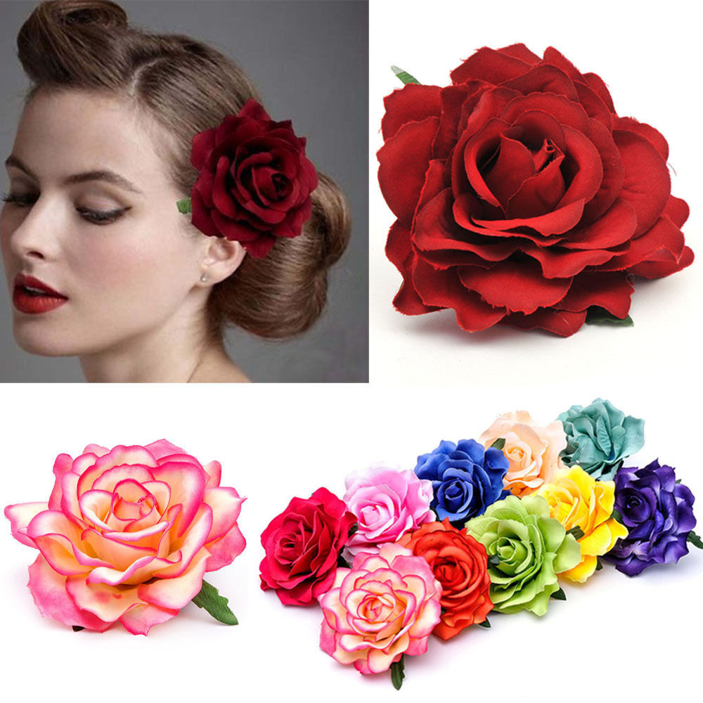 Hair Brooches
 Women Rose Flower Hairpin Brooch Wedding Party Hair Clip
