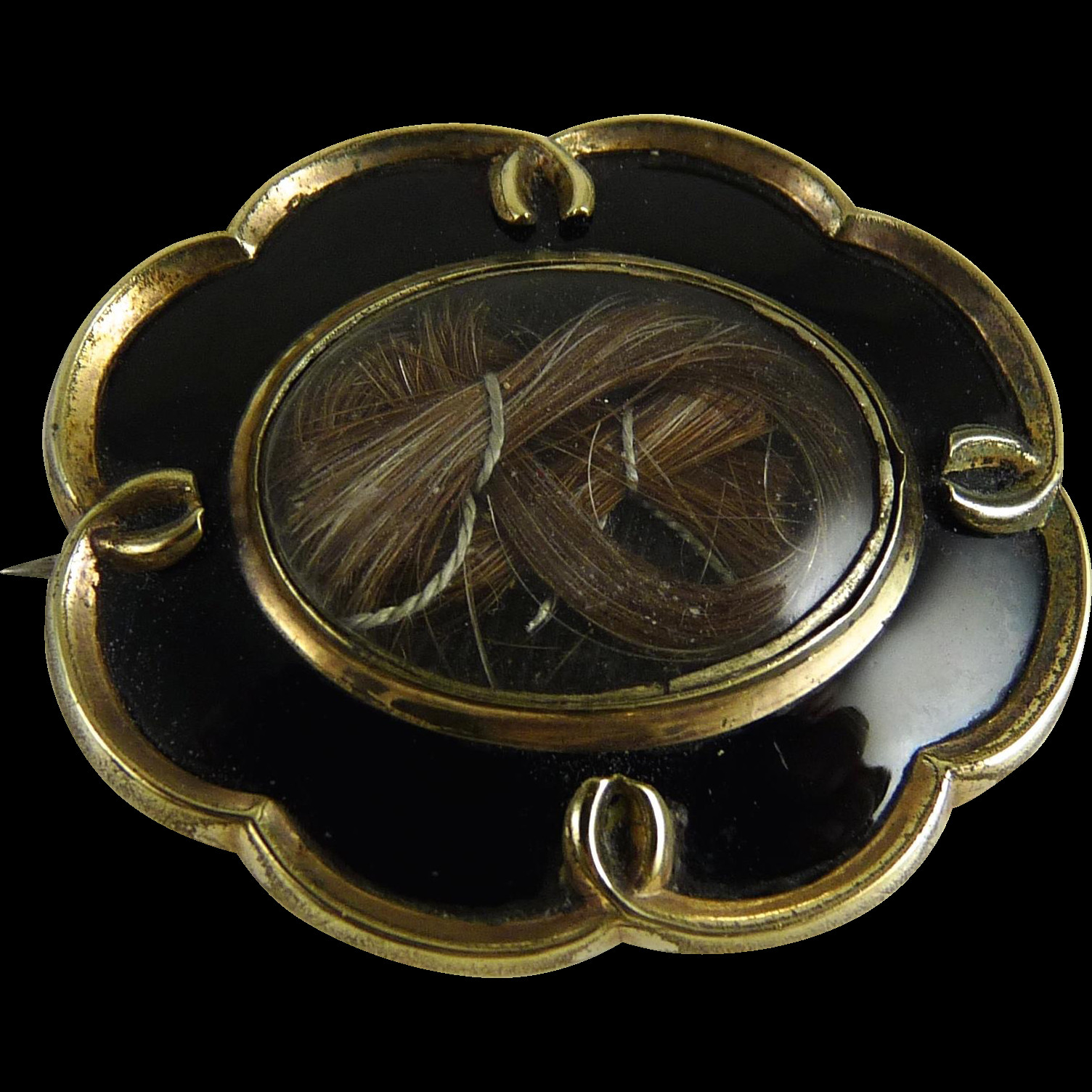 Hair Brooches
 Antique Victorian Mourning Brooch Hair from ornaments on