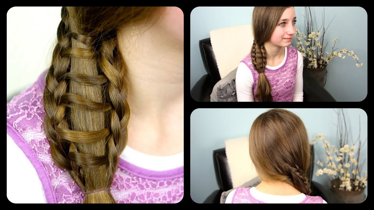 Hairstyle For Little Girl Step By Step
 Ladder Braid Side Ponytail