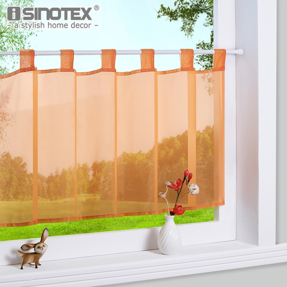 Half Curtains For Kitchen
 Half curtain Solid Window Valance Coffee Tulle Curtains