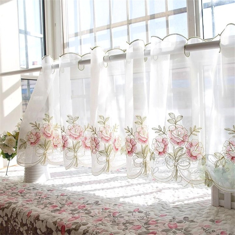 Half Curtains For Kitchen
 Aliexpress Buy Half curtain Embroidered Window