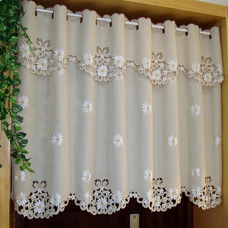 Half Curtains For Kitchen
 British Half curtain Embroidered Window Valance Customize