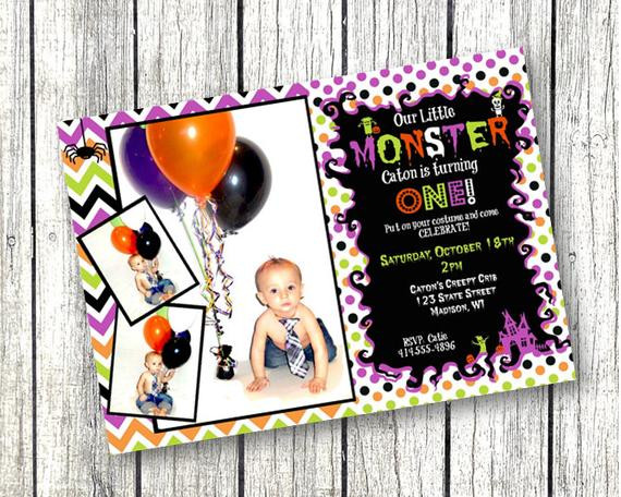 Halloween 1st Birthday Invitations
 Items similar to Halloween 1st birthday invitation first