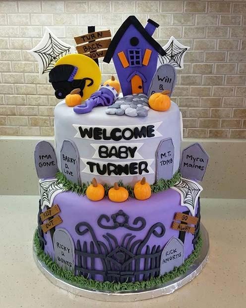 Halloween Baby Shower Cakes
 21 Halloween Baby Shower Ideas for Boys and Girls