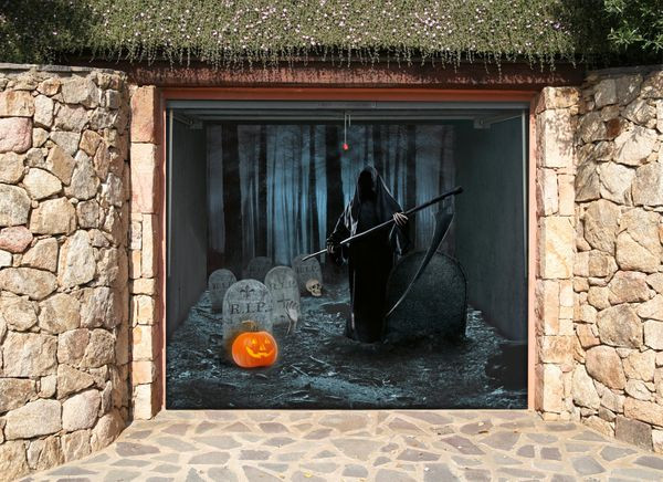 Halloween Garage Door Decals
 These Spooky Garage Door Stickers Are What Halloween Is