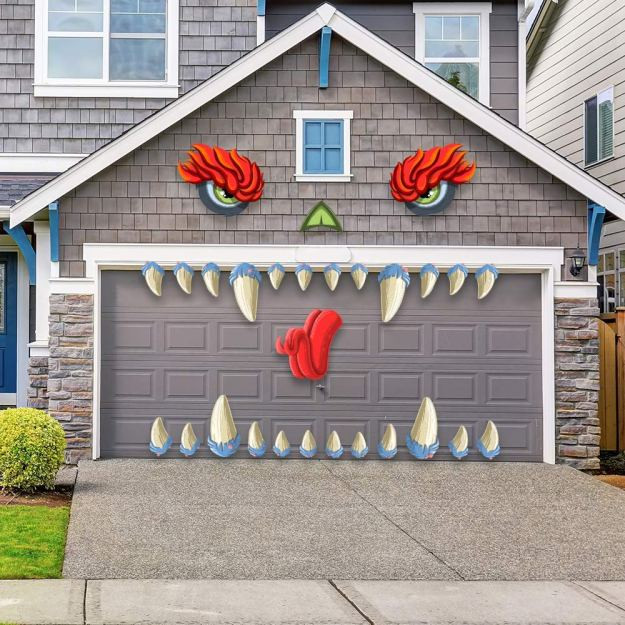 Halloween Garage Door Decals
 decorate your garage door for Halloween 4 terrifying ideas