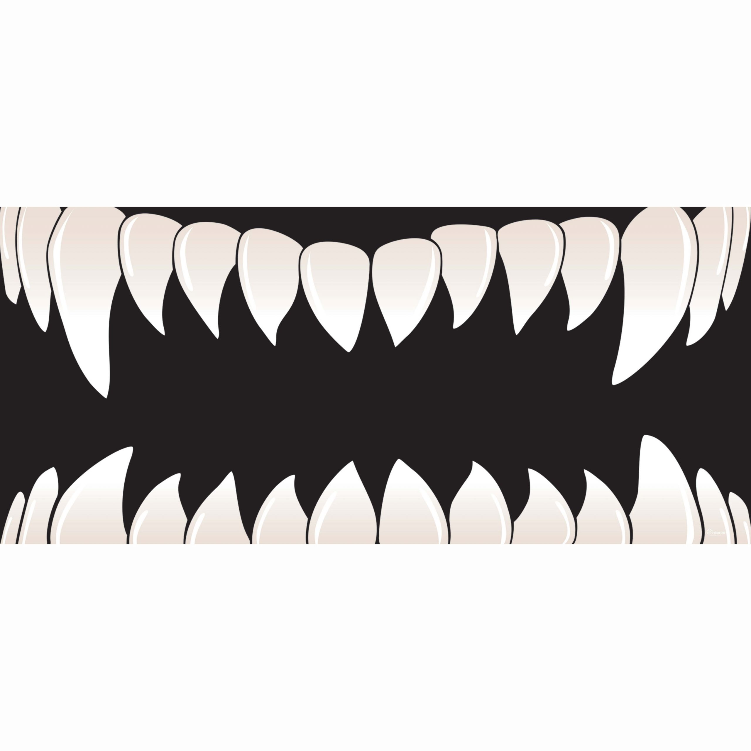 Halloween Garage Door Decals
 Scary Teeth Halloween Garage Door Vinyl Banner