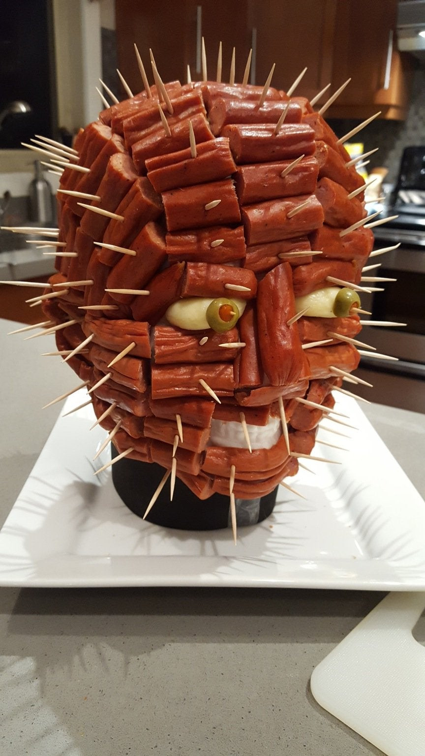 Halloween Party Ideas For Adults Pinterest
 [Homemade] Pepperoni "Pinhead" Hellraiser food