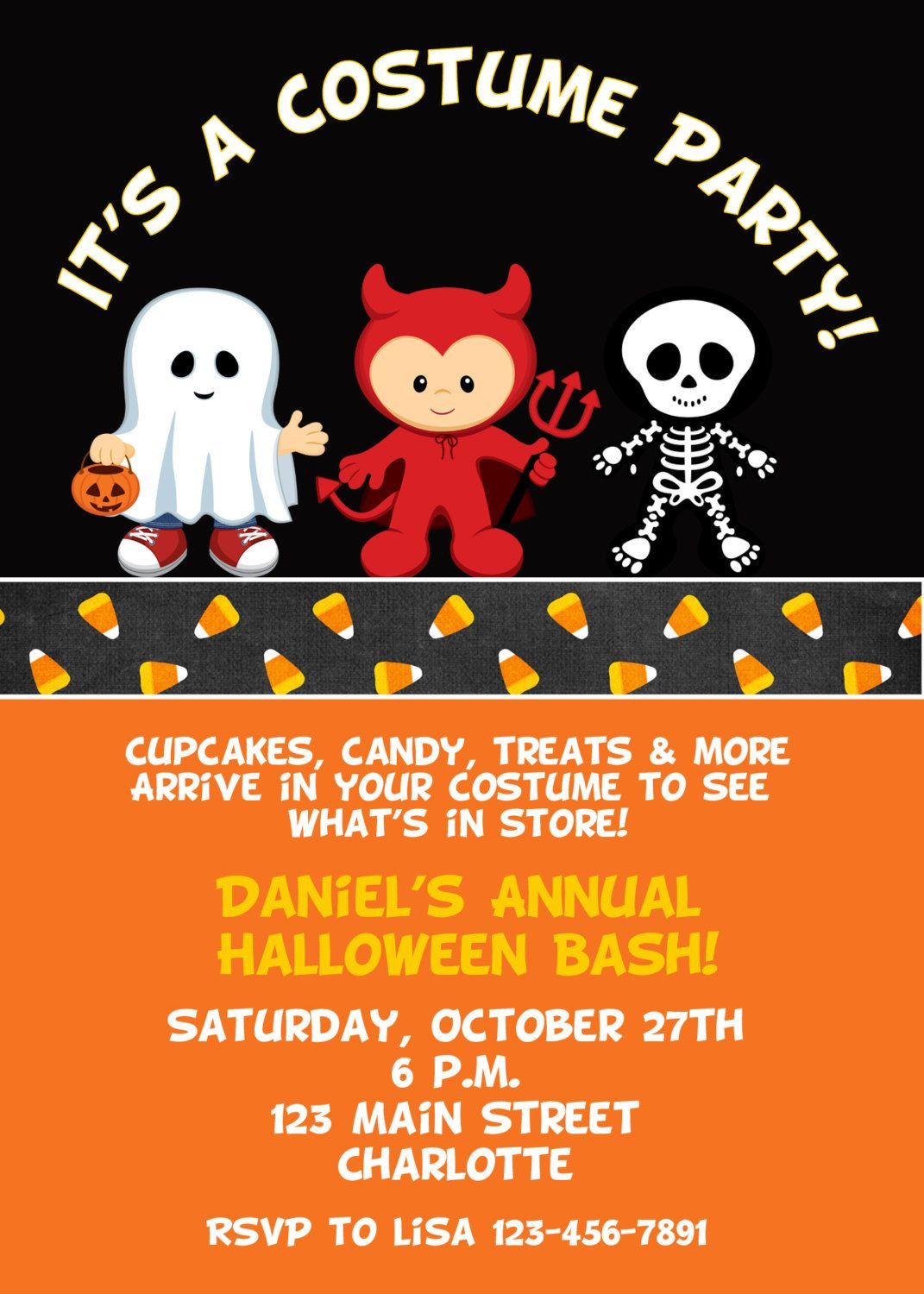 Halloween Party Invitation Wording Ideas
 Halloween costume party invitation Halloween costume