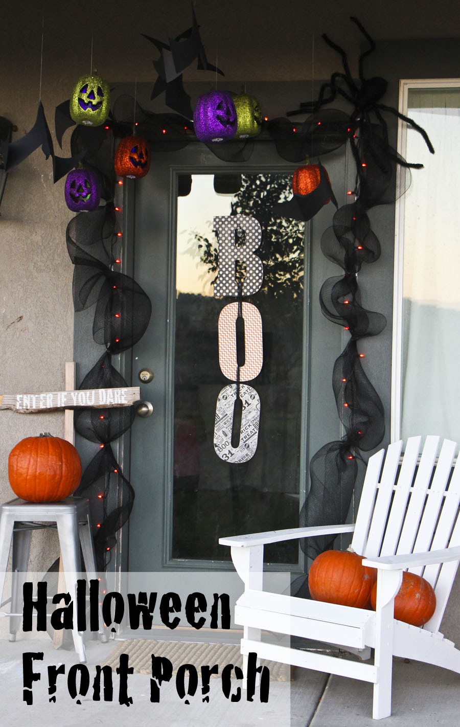 Halloween Porch Decorations
 Halloween Front Porch Decor Honeybear Lane