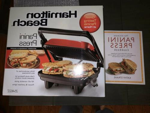 Hamilton Beach Panini Press Gourmet Sandwich Maker
 Hamilton Beach Panini Press Gourmet Sandwich Maker Red