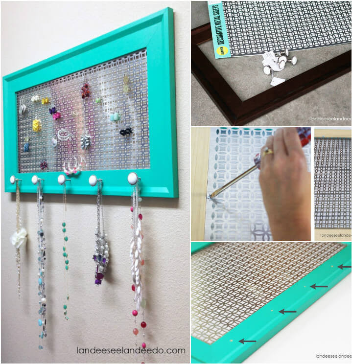 Hanging Jewelry Organizer DIY
 100 DIY Jewelry Organizers & Storage Ideas Full