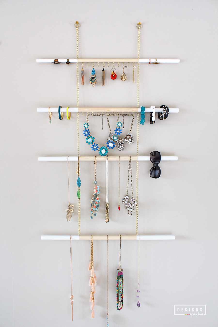 Hanging Jewelry Organizer DIY
 DIY Modern Hanging Jewelry Organizer Designs of Any Kind