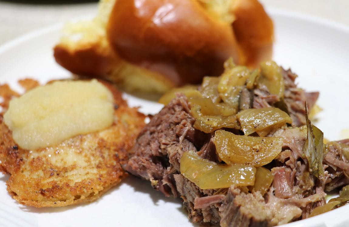 Hanukkah Dinner Recipe
 Hanukkah Dinner Featuring Slow Cooker Beef Brisket Recipe