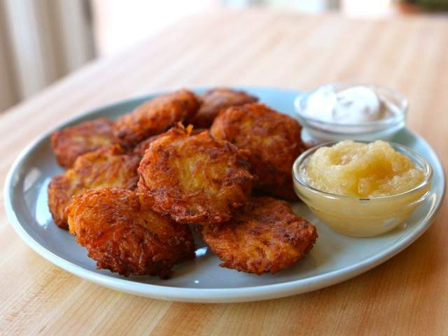 Hanukkah Potato Latkes
 Gluten Free Hanukkah Latkes WorldRD by Layne Lieberman RD