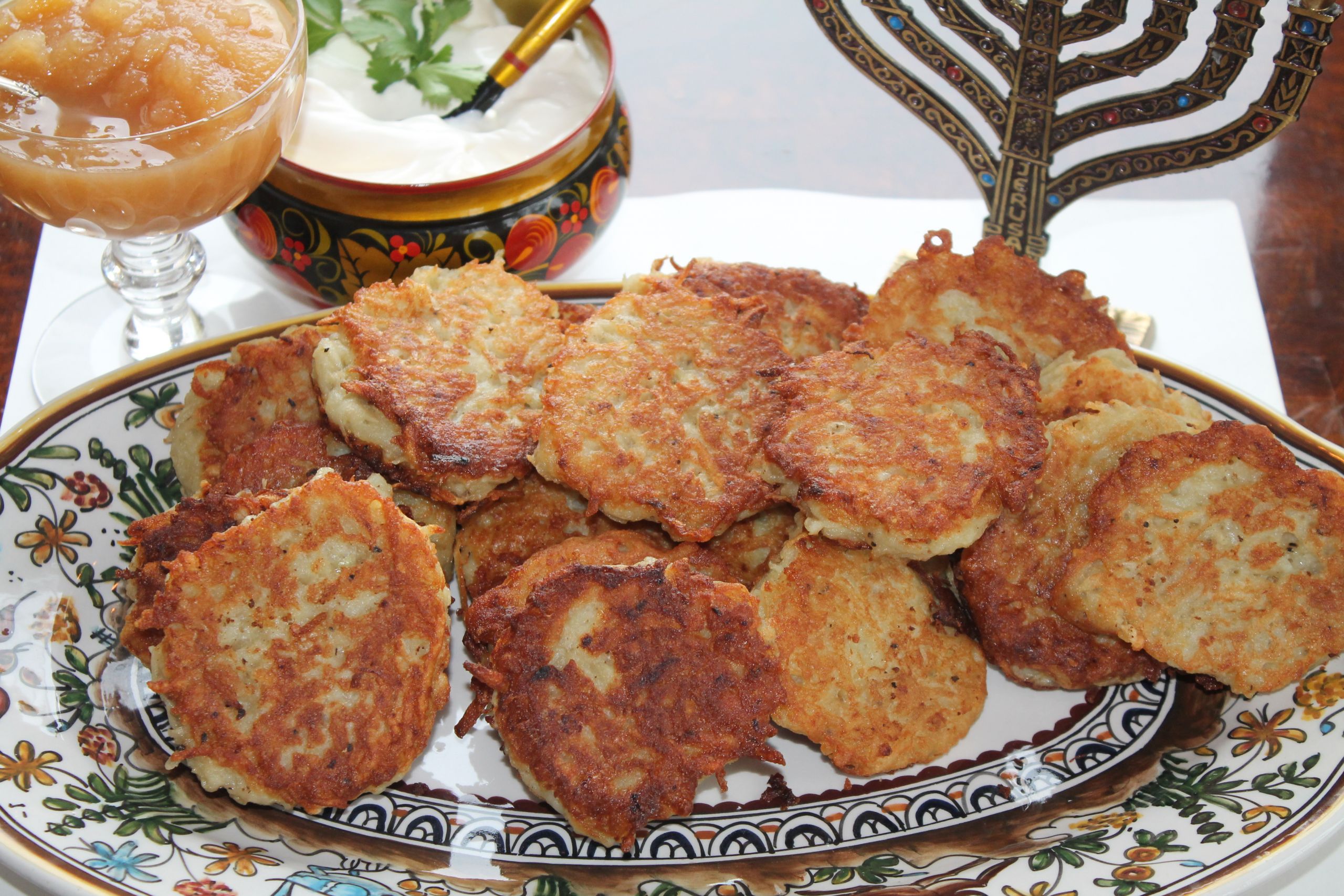 Hanukkah Potato Latkes
 Potato Latkes for Hanukkah with Pat Goodman Spiced Peach