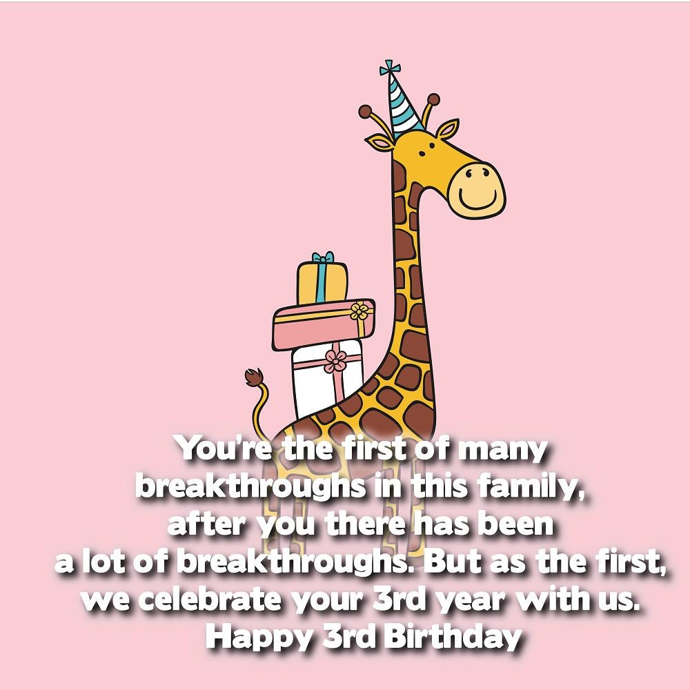 Happy 3rd Birthday Wishes
 Happy 3rd birthday Wishes Messages for kids – Top Happy