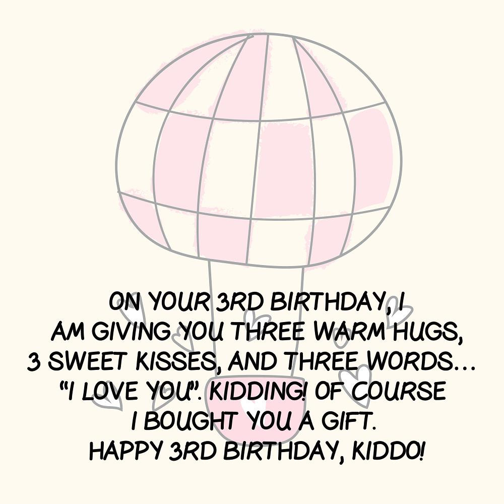 Happy 3rd Birthday Wishes
 Happy 3rd birthday Wishes Messages for kids – Top Happy