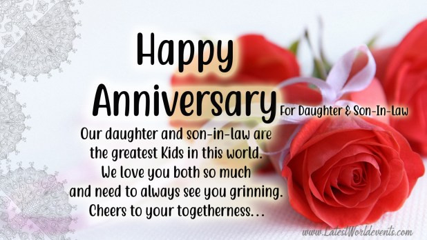 Happy Anniversary Quotes For Daughter And Son In Law
 Happy Anniversary Daughter & Son In Law Latest