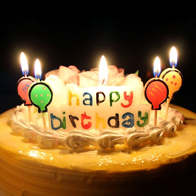 Happy Birthday Cake And Balloons
 XUNZHE Birthday Cake Candles Creative Kid s Happy Birthday