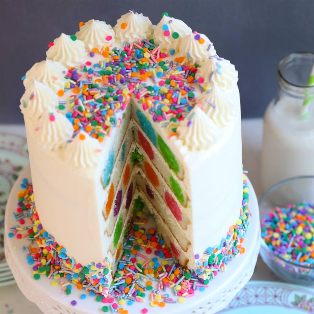 Happy Birthday Cake Photos
 Happy Birthday Polka Dot Cake Mom Loves Baking