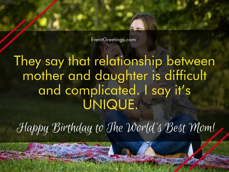 Happy Birthday Daughter Quotes From Mom
 65 Lovely Birthday Wishes for Mom from Daughter