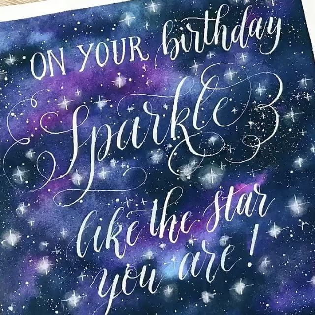 Happy Birthday Instagram Quotes
 lililettering on Instagram Birthday wish calligraphy