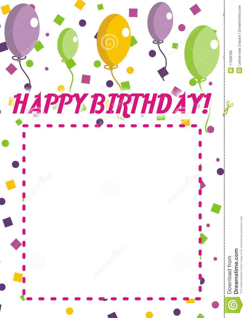 Happy Birthday Invitation
 Happy Birthday Invitation stock vector Illustration of