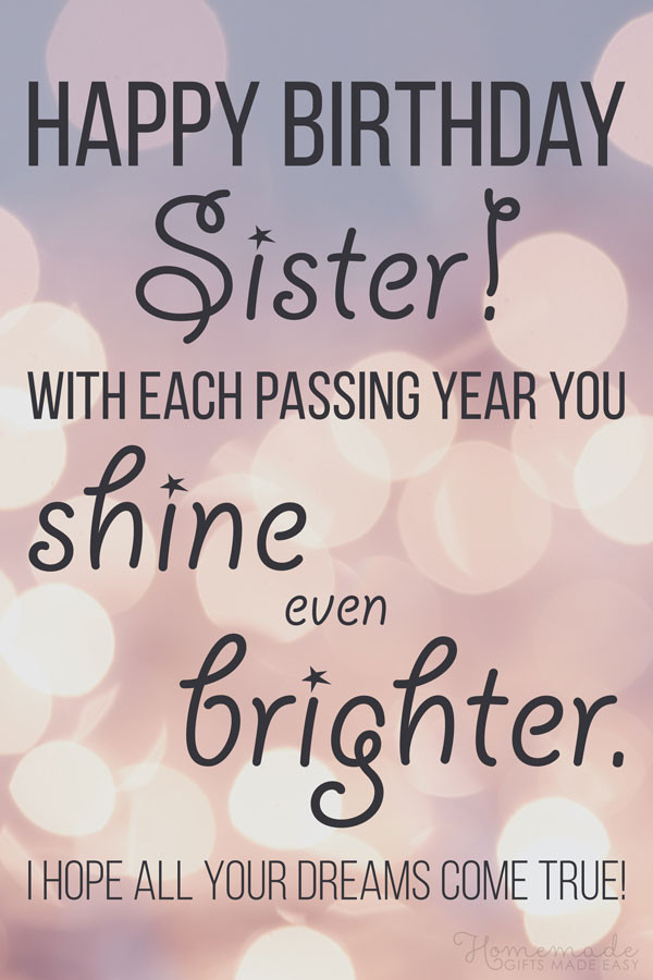 Happy Birthday Quote For Sister
 150 Happy Birthday Wishes for Sister Find the Perfect