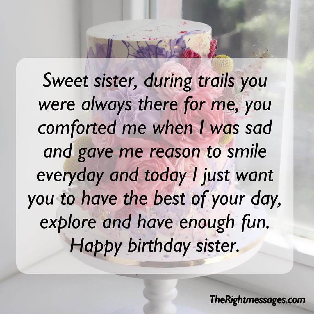 Happy Birthday Quote For Sister
 Short And Long Birthday Messages Wishes & Quotes For