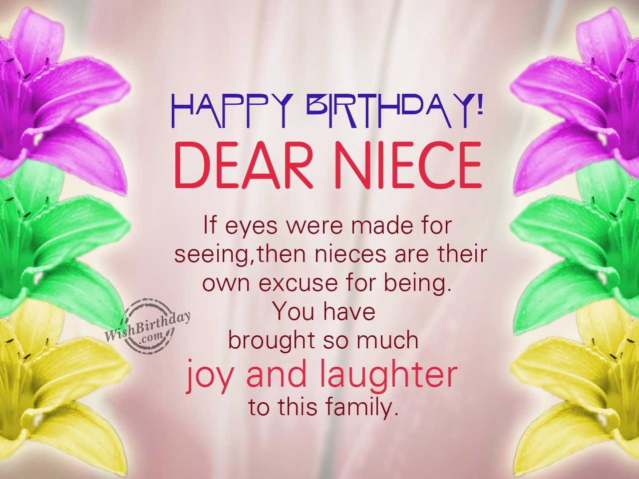 Happy Birthday Quotes For A Niece
 Birthday Wishes For Niece Birthday