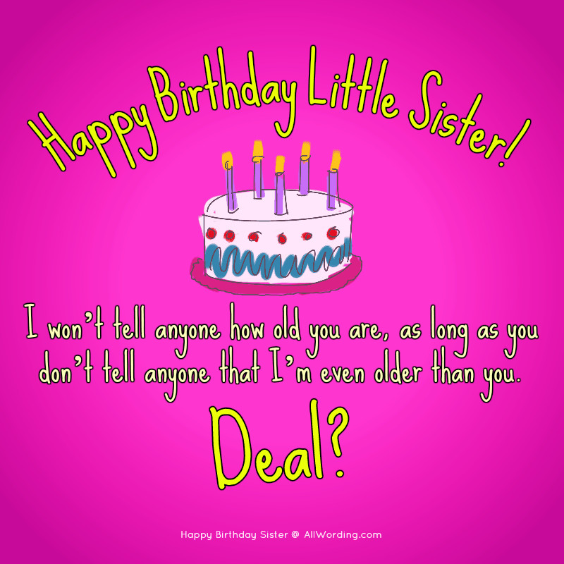 Happy Birthday Quotes For Little Sister
 Happy Birthday Sister 50 Birthday Wishes For Your