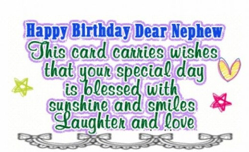 Happy Birthday Quotes For My Nephew
 70 Birthday Wishes and Messages for Nephew