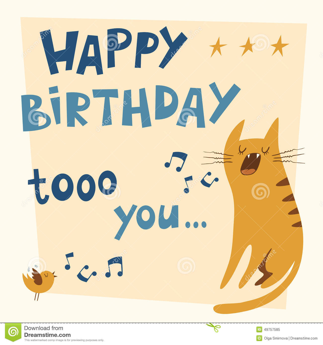 Happy Birthday Singing Cards
 Happy Birthday Vector Card Stock Vector Image