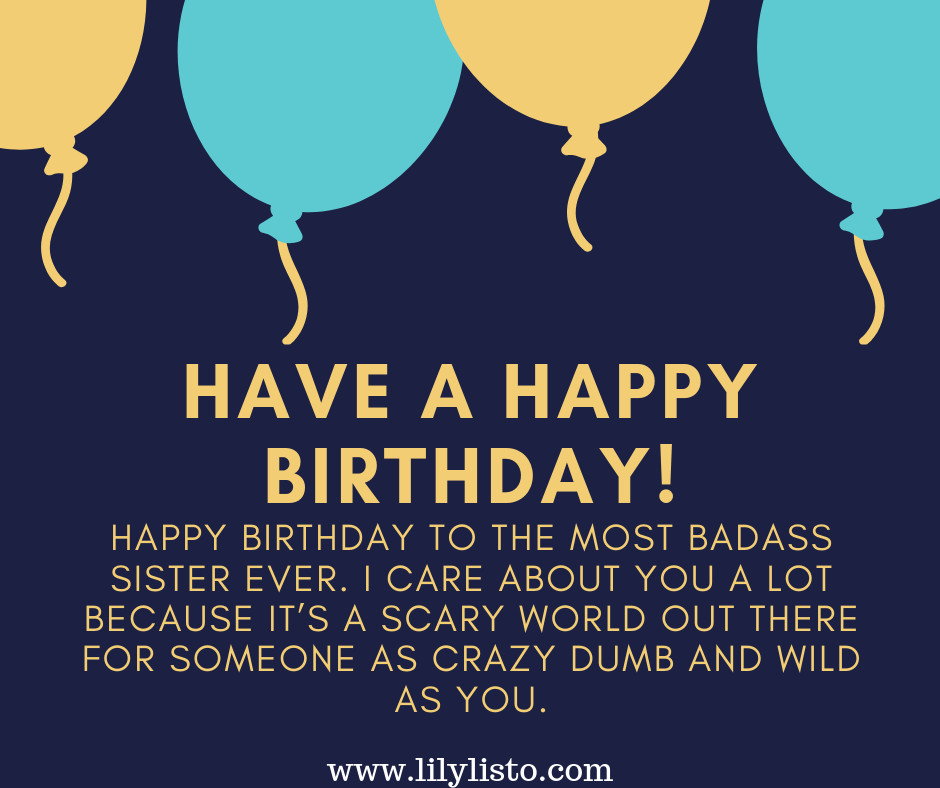 Happy Birthday Sister Funny Quotes
 Funny Birthday Wishes Messages Quotes for sister birthday