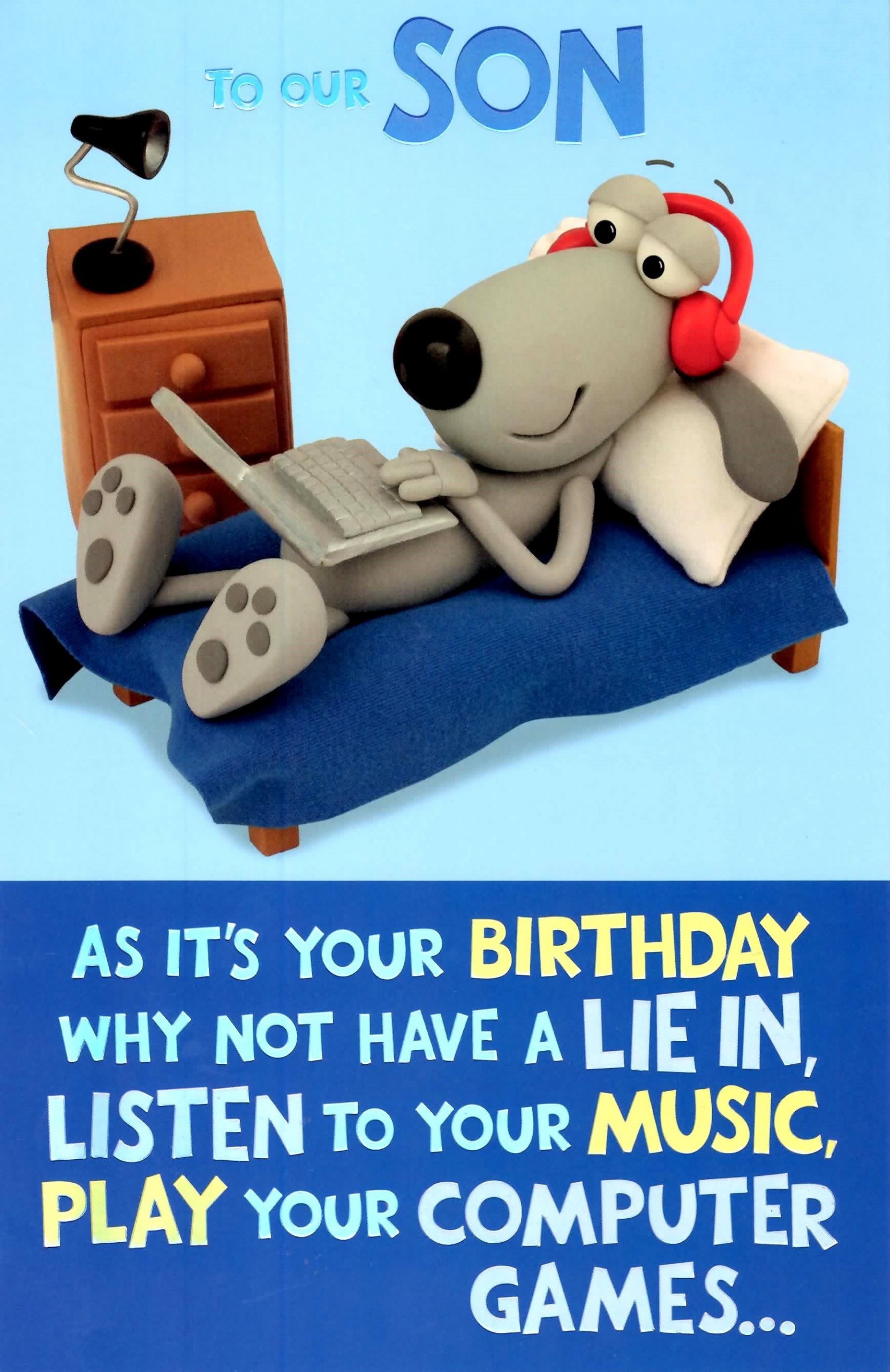 Happy Birthday Son Quotes Funny
 Cute Funny To Our Son Birthday Greeting Card