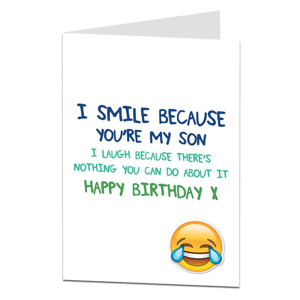 Happy Birthday Son Quotes Funny
 Funny Happy Birthday Card For Son Perfect For 30th 40th