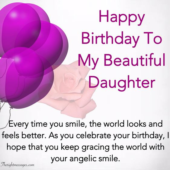 Happy Birthday To My Beautiful Daughter Quotes
 Happy Birthday Wishes For Daughter Inspirational