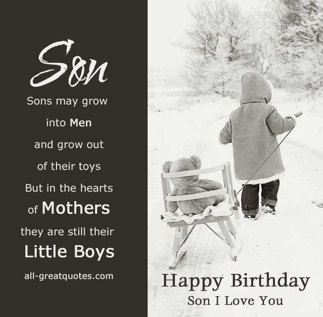 Happy Birthday To My Son Quotes
 HAPPY BIRTHDAY QUOTES FOR SON FROM MOM image quotes at