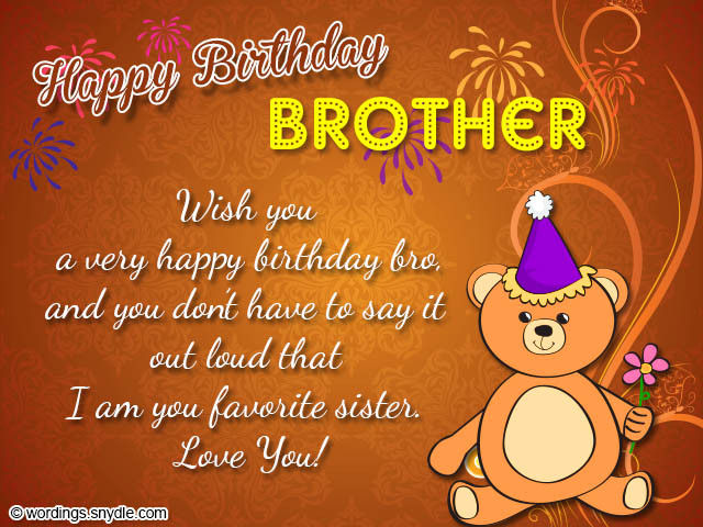 Happy Birthday Wishes For A Brother
 Happy Birthday Wishes Poem for Brother