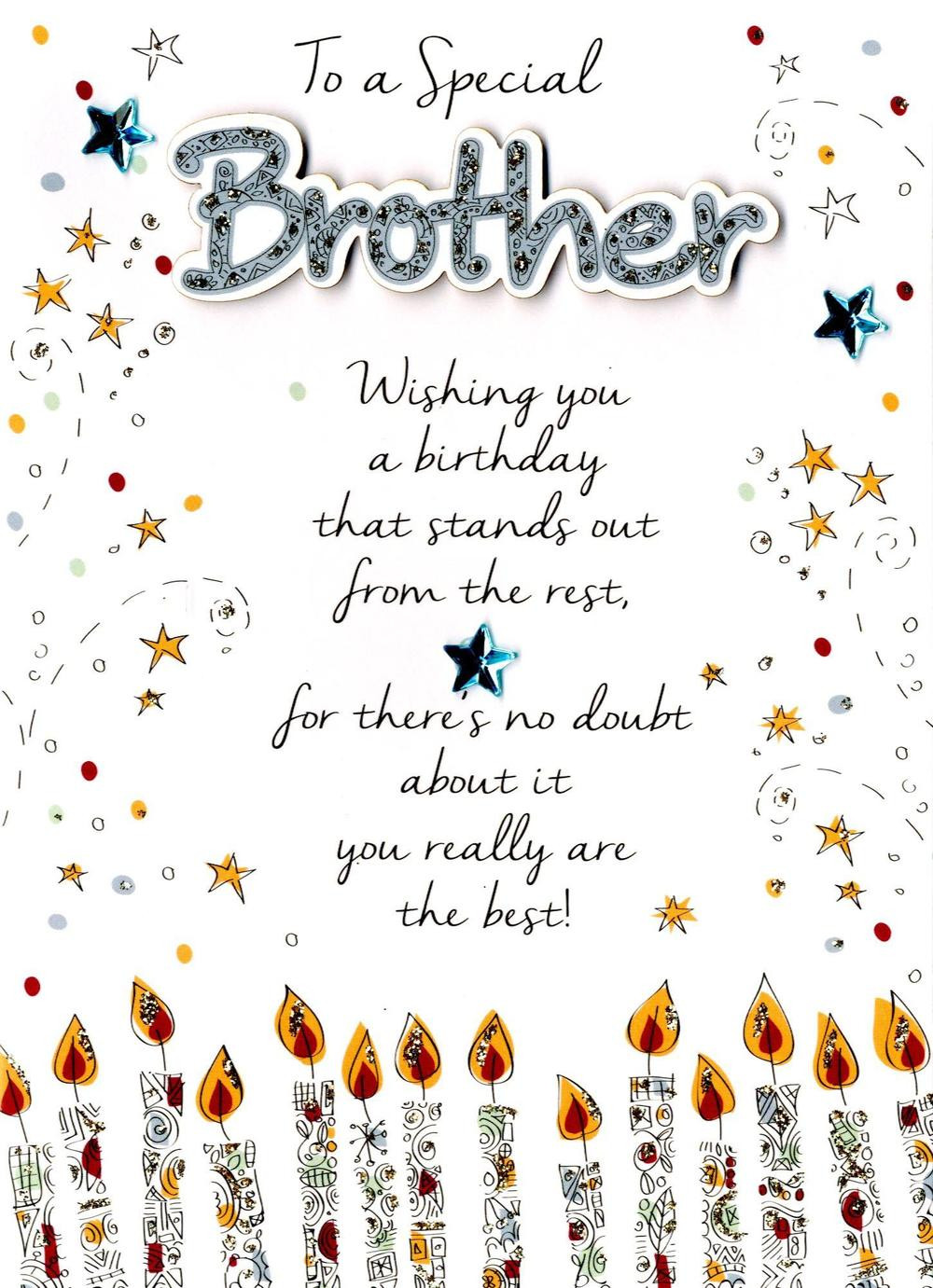 Happy Birthday Wishes For A Brother
 Special Brother Happy Birthday Greeting Card